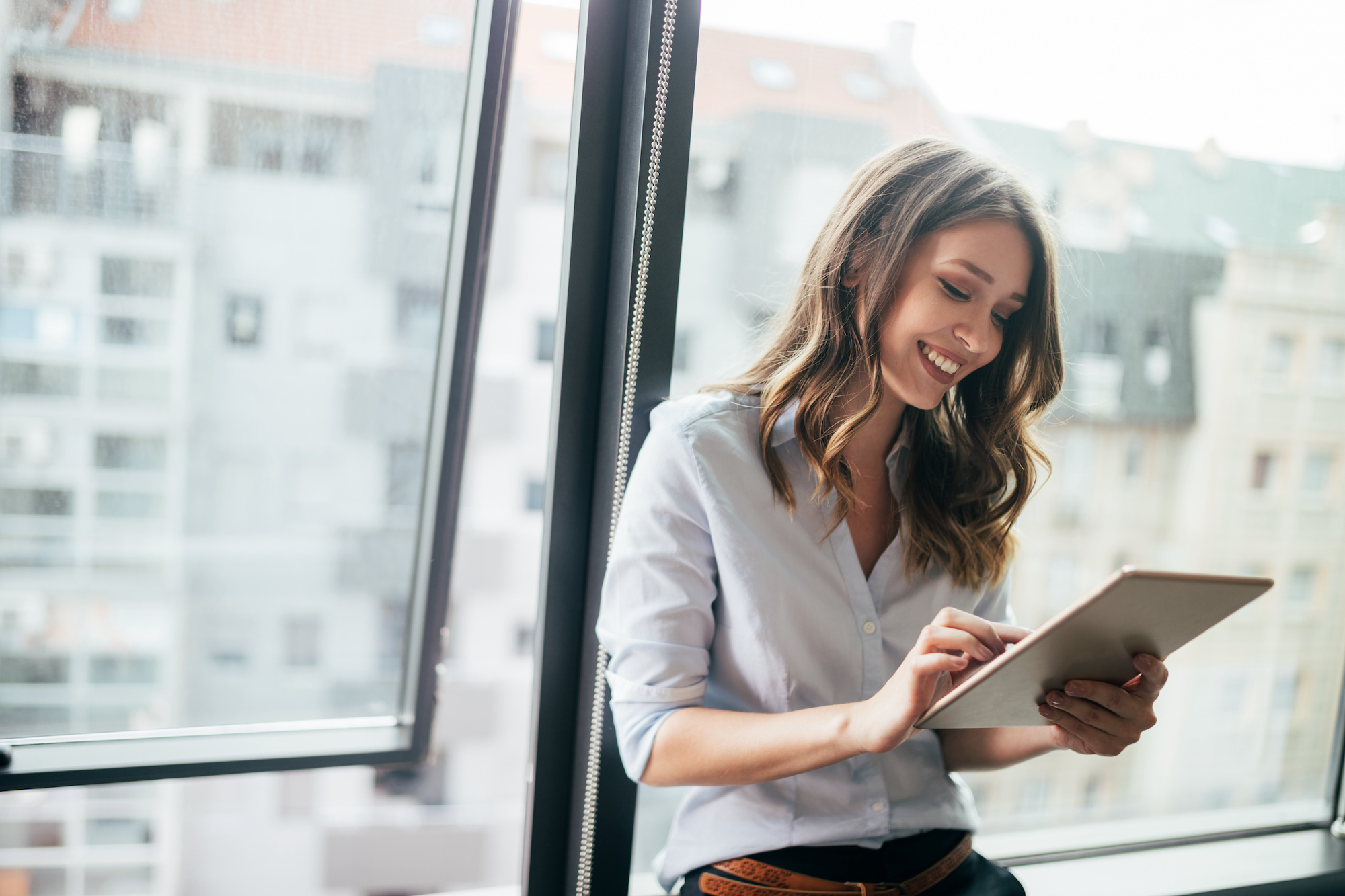 Woman with Tablet